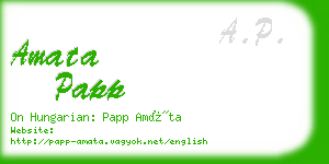 amata papp business card